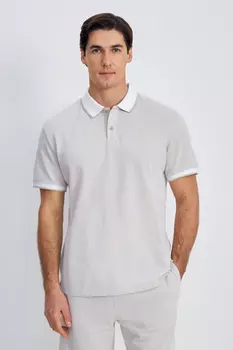 Поло с контрастной отделкой