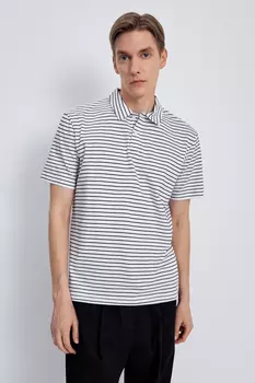 Поло с коротким рукавом в полоску
