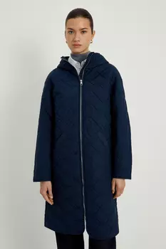 Полупальто утепленное с капюшоном