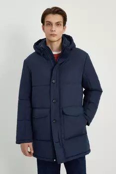 Полупальто утепленное с воротником-стойкой