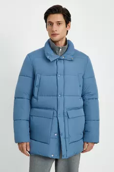 Полупальто утепленное с воротником-стойкой