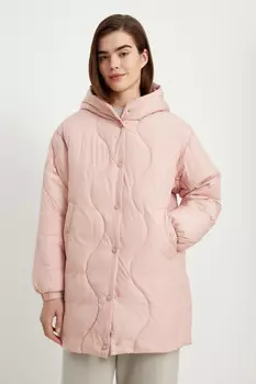 Полупальто утепленное с воротником-стойкой