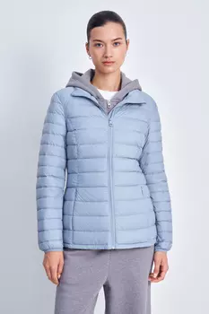 Пуховая куртка с воротником-стойкой