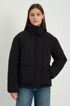 Пуховик с воротником-стойкой