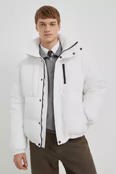 Пуховик с воротником-стойкой