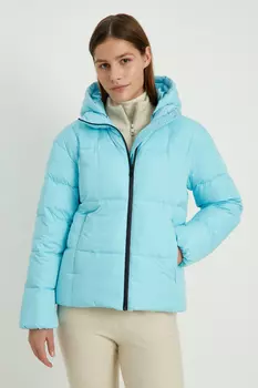 Пуховик с воротником-стойкой