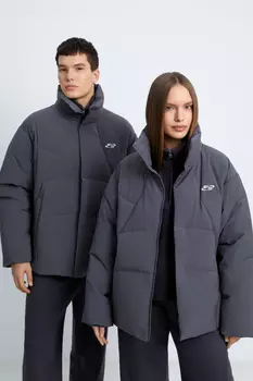 Пуховик с воротником-стойкой из коллаборации с maneken