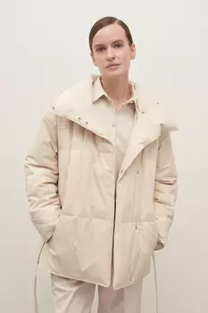 Пуховик широкого силуэта с утиным пухом