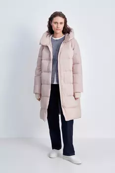 Пуховое пальто прямого кроя