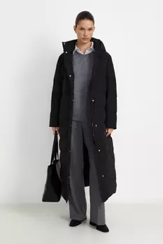 Пуховое пальто прямого силуэта