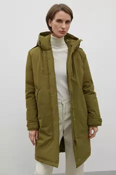 Пуховое пальто с капюшоном