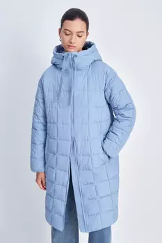 Пуховое пальто с капюшоном