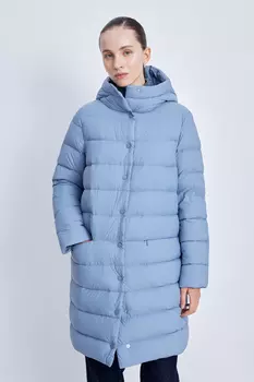 Пуховое пальто с капюшоном