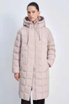 Пуховое пальто с капюшоном