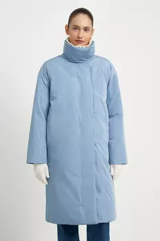 Пуховое пальто с переливающимся эффектом