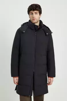 Пуховое пальто с воротником-стойкой