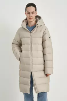 Пуховое пальто со съемным капюшоном