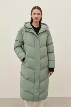 Пуховое пальто свободного силуэта