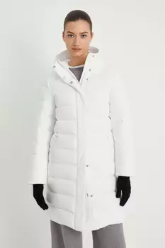 Пуховое пальто женское с капюшоном