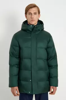 Пуховое полупальто с воротником-стойкой