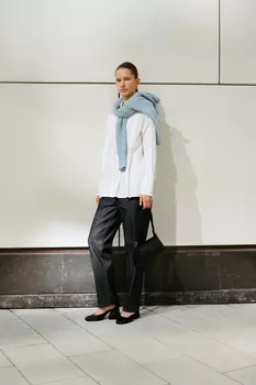 Рубашка из хлопка со складками