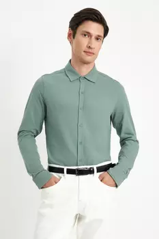 Рубашка из хлопка свободного силуэта