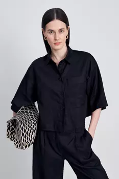 Рубашка изо льна с коротким рукавом