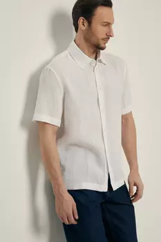 Рубашка изо льна с коротким рукавом