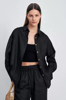 Рубашка изо льна свободного кроя