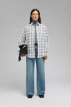 Рубашка оверсайз из хлопковой фланели