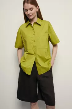 Рубашка с коротким рукавом и нагрудными карманами