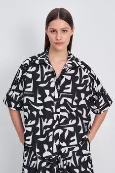 Рубашка с коротким рукавом из хлопка