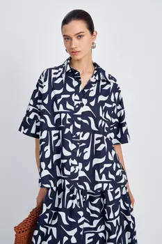 Рубашка с коротким рукавом из хлопка