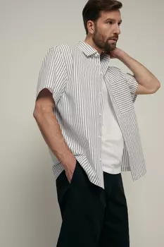 Рубашка с коротким рукавом свободного силуэта