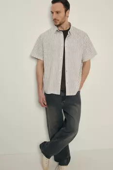 Рубашка с коротким рукавом в полоску