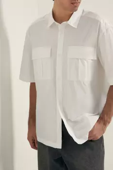 Рубашка с нагрудными карманами и принтом