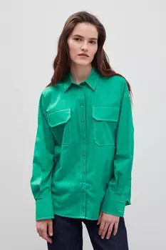 Рубашка силуэта oversize из хлопка