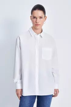 Рубашка свободного силуэта из хлопка