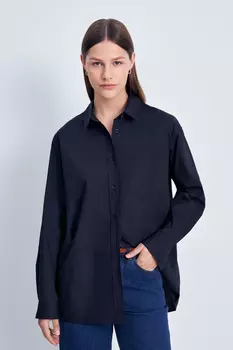 Рубашка свободного силуэта из хлопка