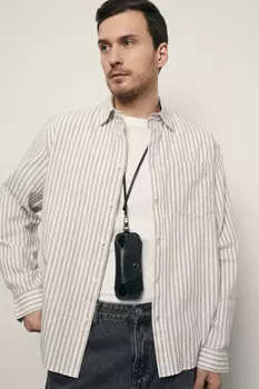 Рубашка свободного силуэта в полоску