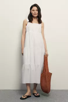 Сарафан из хлопка длины миди