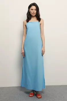 Сарафан макси из конопляной ткани с хлопком