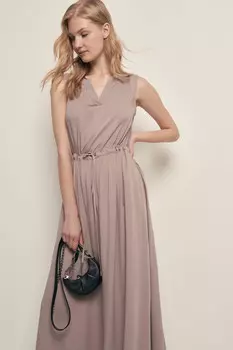 Сарафан макси с поясом на кулиске