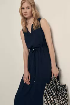 Сарафан макси с поясом на кулиске