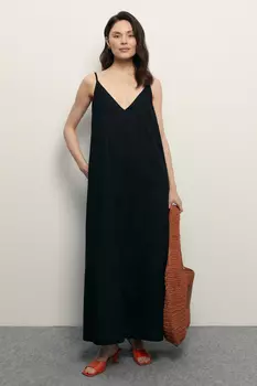 Сарафан макси с v-образными вырезом