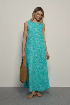 Сарафан силуэта трапеция с принтом