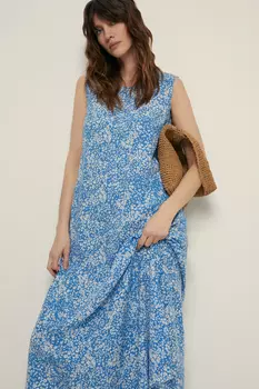 Сарафан силуэта трапеция с принтом