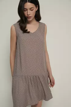 Сарафан силуэта трапеция с v-образным вырезом