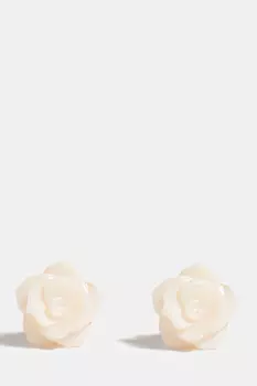 Серьги пусеты из натуральной ракушки