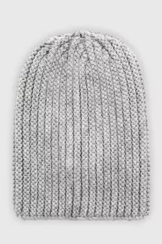 Шапка-бини с шерстью